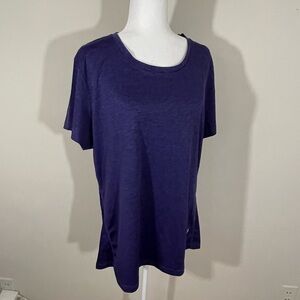 Icyzone sz XXL athleisure style top in a heather black and plum